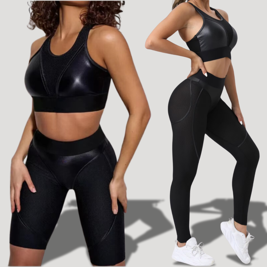 Nuevo Set microperforado con detalle MESH Sexy Femme - Efecto Push Up. Acabado vinipiel.