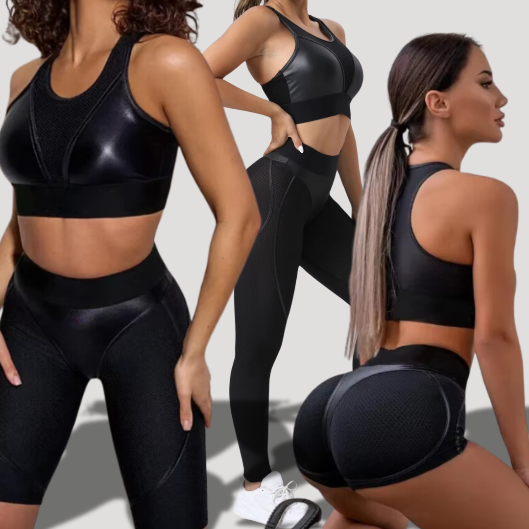 Nuevo Set microperforado con detalle MESH Sexy Femme - Efecto Push Up. Acabado vinipiel.