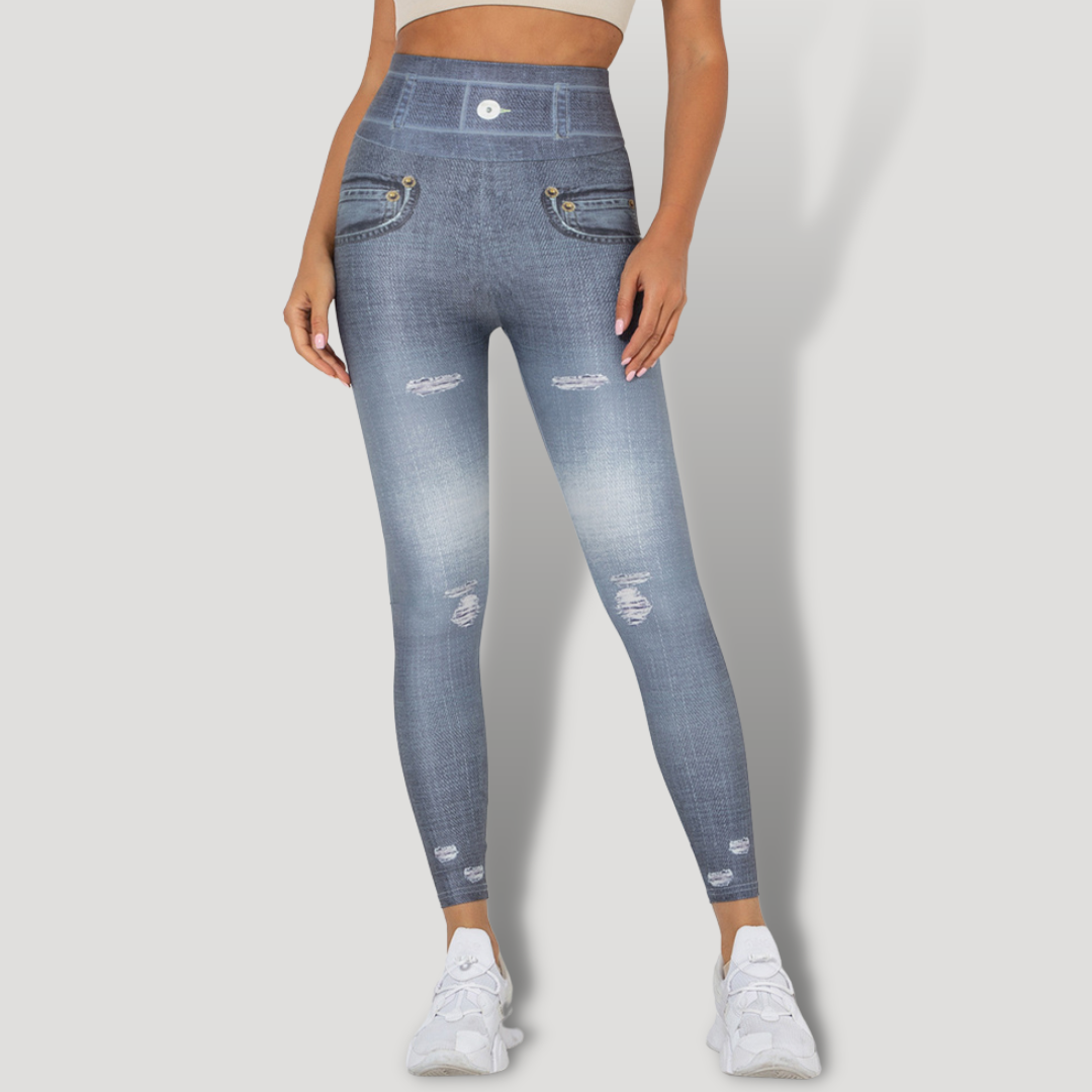 Belovecraft Push Up Denim Printed Leggings