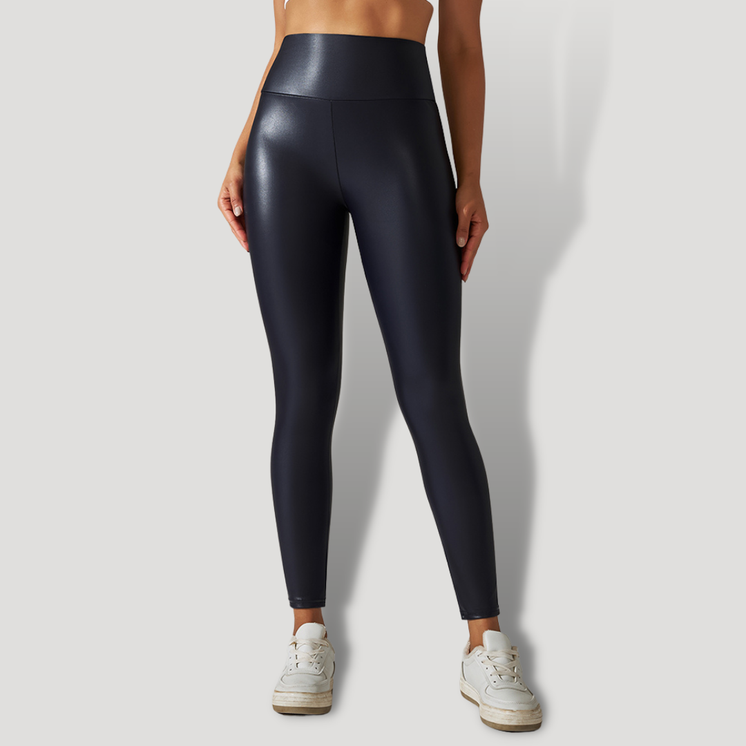 Leggins de Cuero Sintético de Verano para Mujer, Cintura Alta y Elásticos - BELOVECRAFT