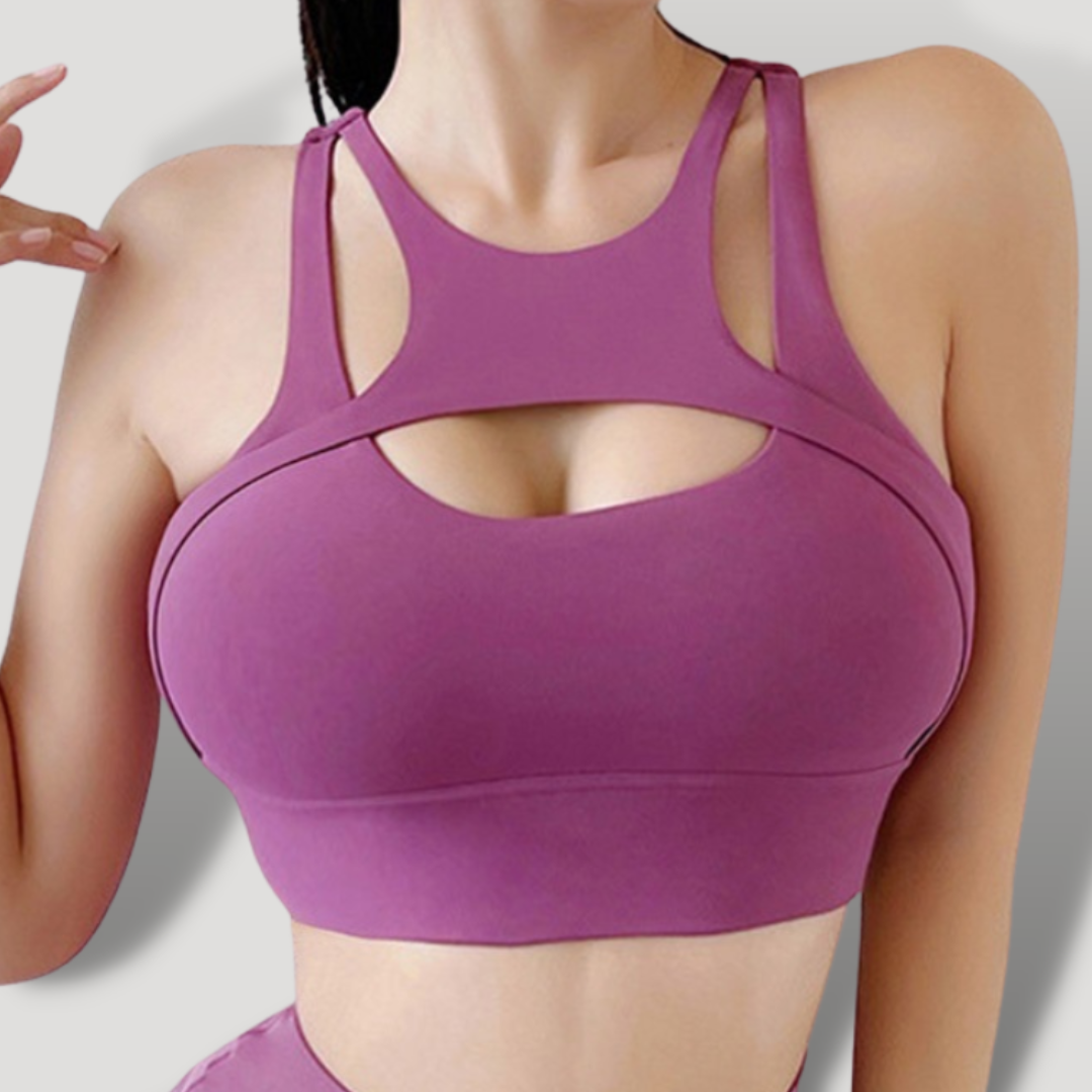 Croptop cruce alto impacto PUSH UP con copas - BELOVECRAFT