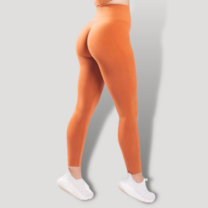 Leggings color sólido y sin costuras de alta cintura para mujer Push Up - BELOVECRAFT