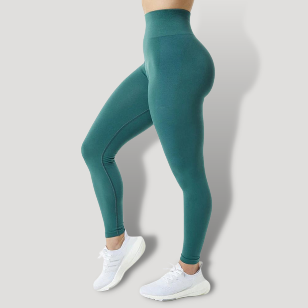 Leggings color sólido y sin costuras de alta cintura para mujer Push Up - BELOVECRAFT