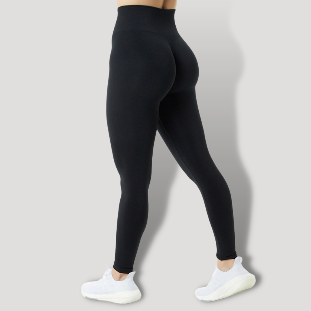 Leggings color sólido y sin costuras de alta cintura para mujer Push Up - BELOVECRAFT