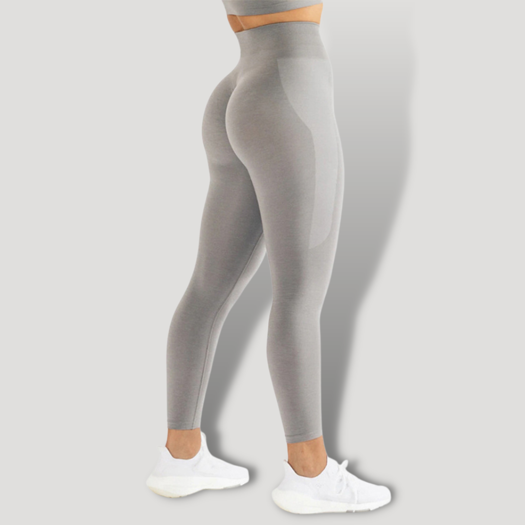 Leggings color sólido y sin costuras de alta cintura para mujer Push Up - BELOVECRAFT