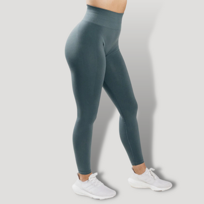 Leggings color sólido y sin costuras de alta cintura para mujer Push Up - BELOVECRAFT