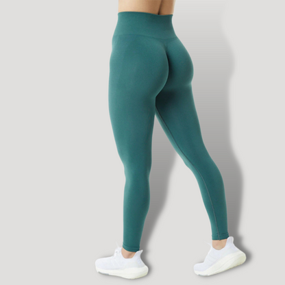 Leggings color sólido y sin costuras de alta cintura para mujer Push Up - BELOVECRAFT