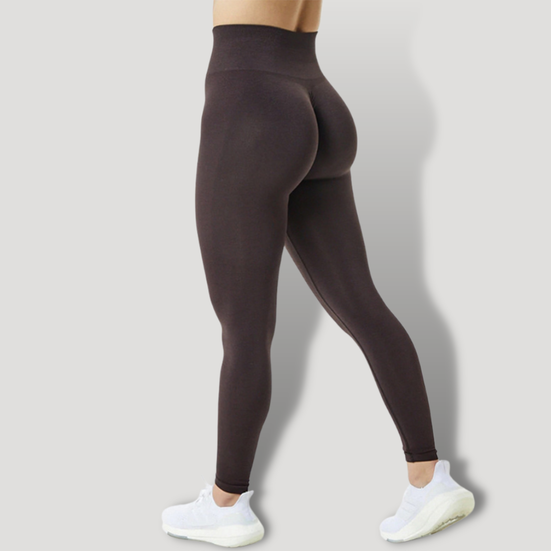 Leggings color sólido y sin costuras de alta cintura para mujer Push Up - BELOVECRAFT