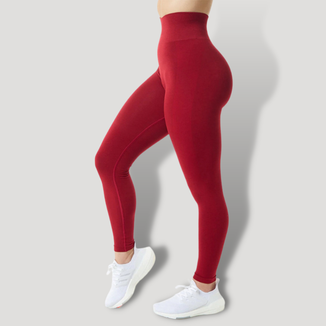Leggings color sólido y sin costuras de alta cintura para mujer Push Up - BELOVECRAFT