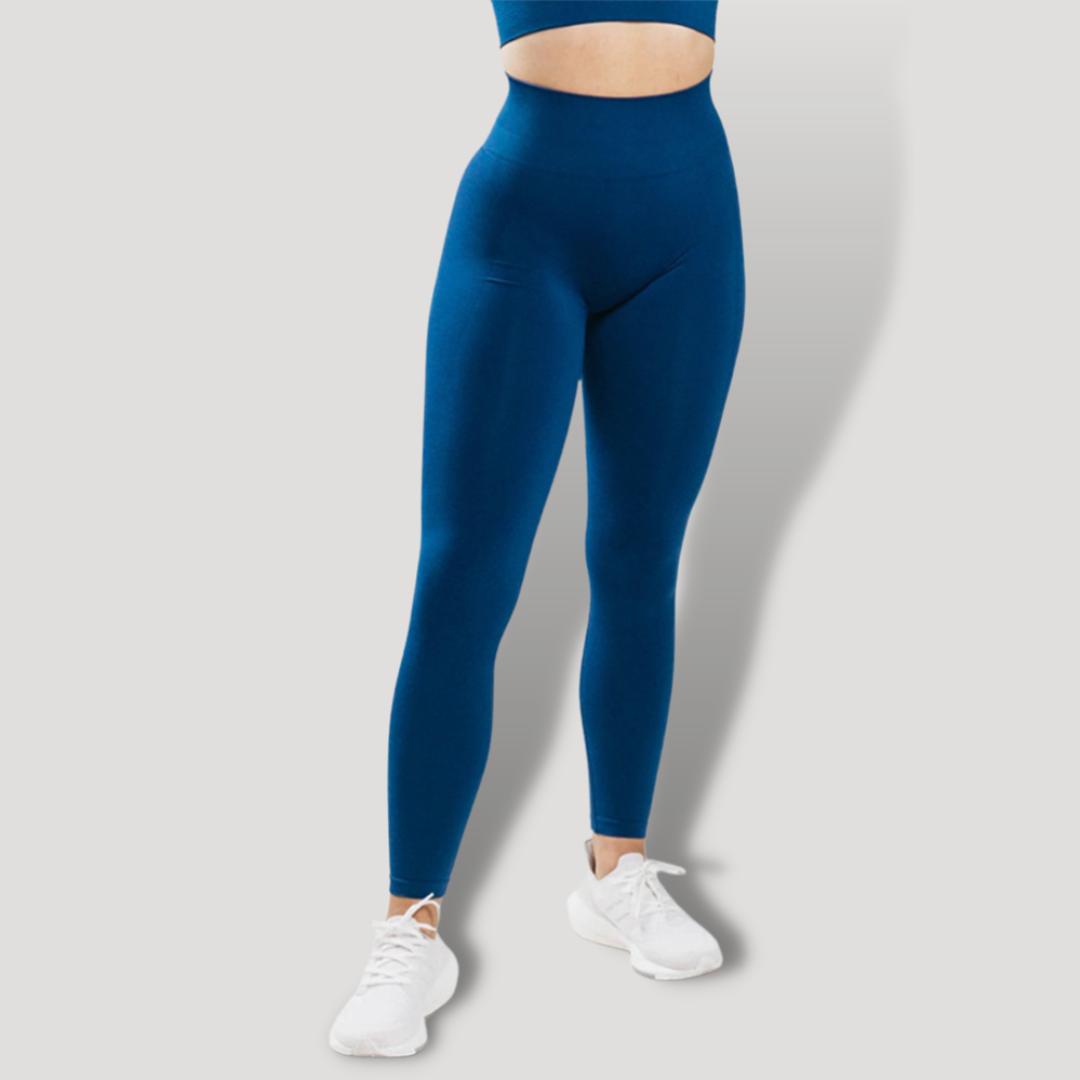 Leggings color sólido y sin costuras de alta cintura para mujer Push Up - BELOVECRAFT