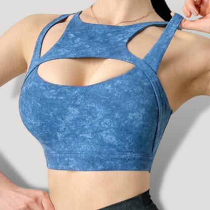 Croptop cruce alto impacto PUSH UP con copas - BELOVECRAFT