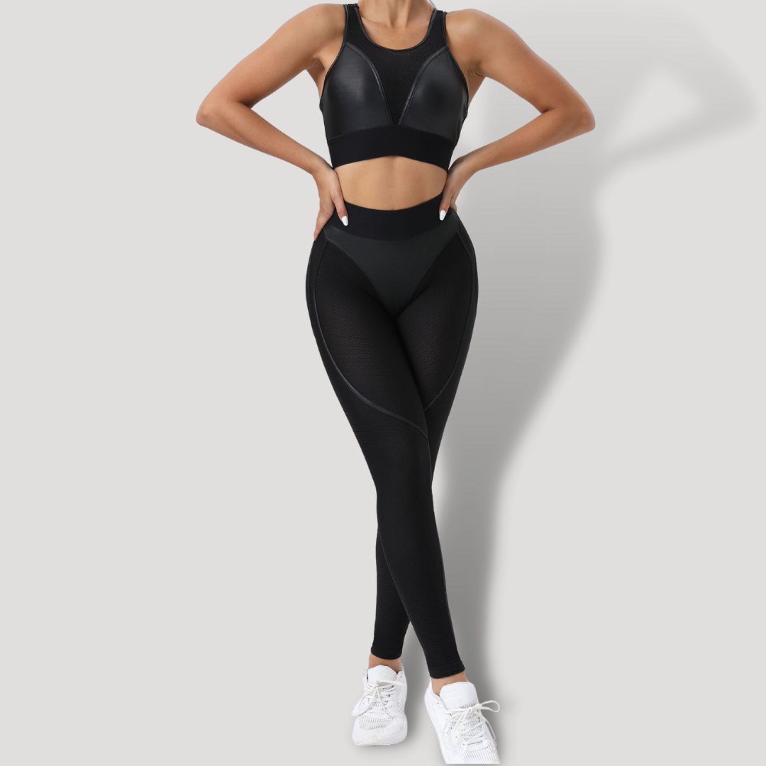 Hot Sexy Mesh Impreso Leggings Fitness Para Mujer Ropa Deportiva